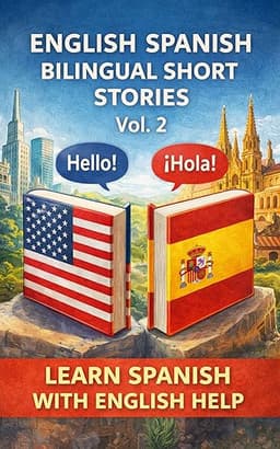 400 English Spanish Bilingual Super Short Stories: Volume 2 For Beginners and Intermediate Adult learners (Slow Spanish) by EspanaLang Am